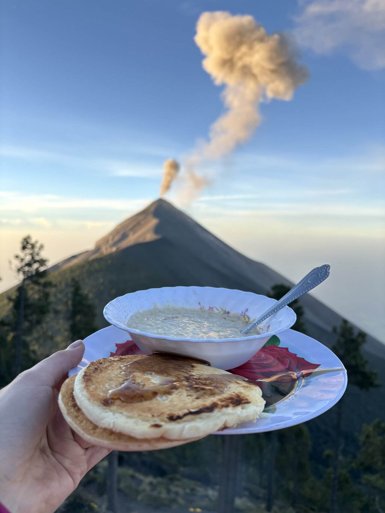 Volcano view near Acatenango in Guatemala