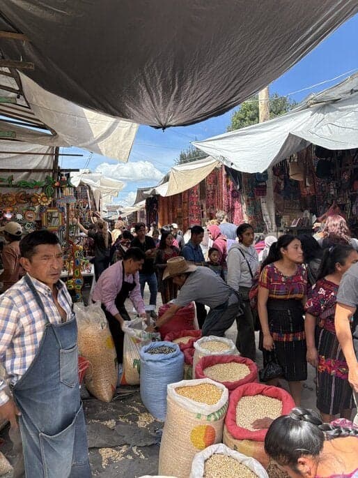 Market vendors in Chichicastenango