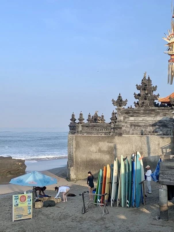 Surfing in Canggu