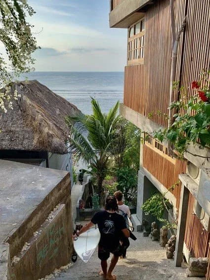 Surfing in Uluwatu