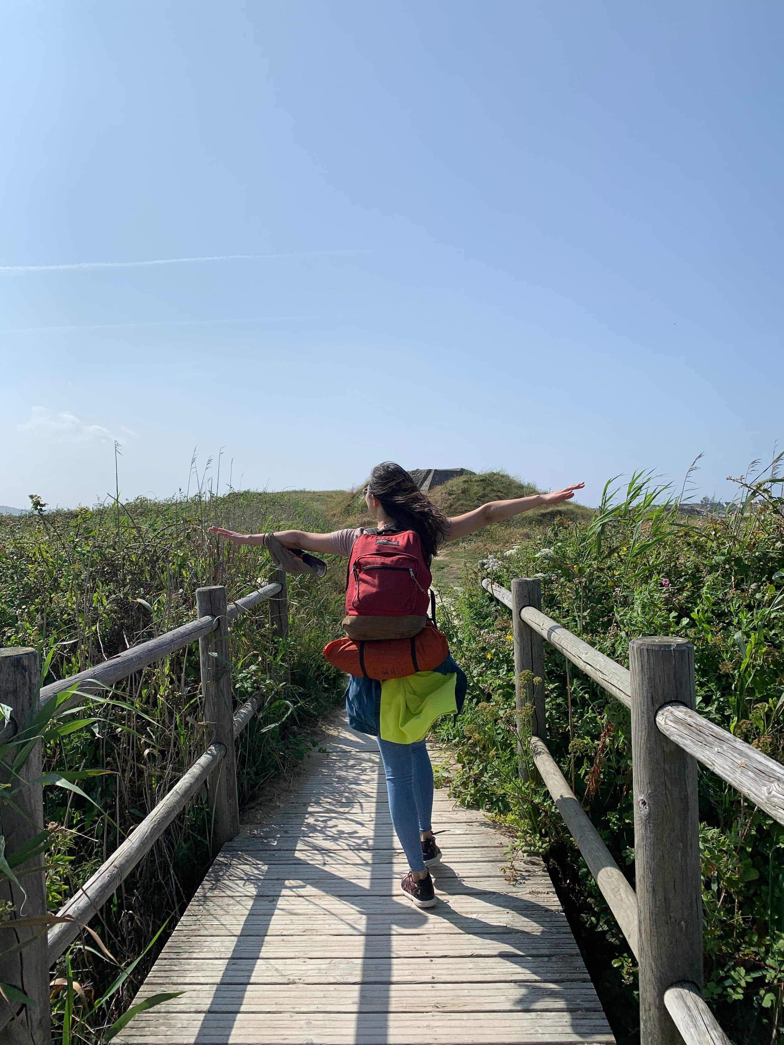 Normandy coastal camping route