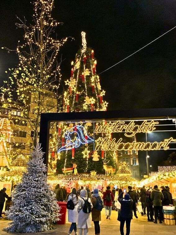 Luxembourg Christmas market lights
