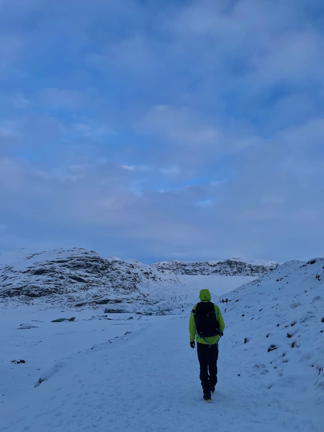 Walking through Iceland’s snowy highlands