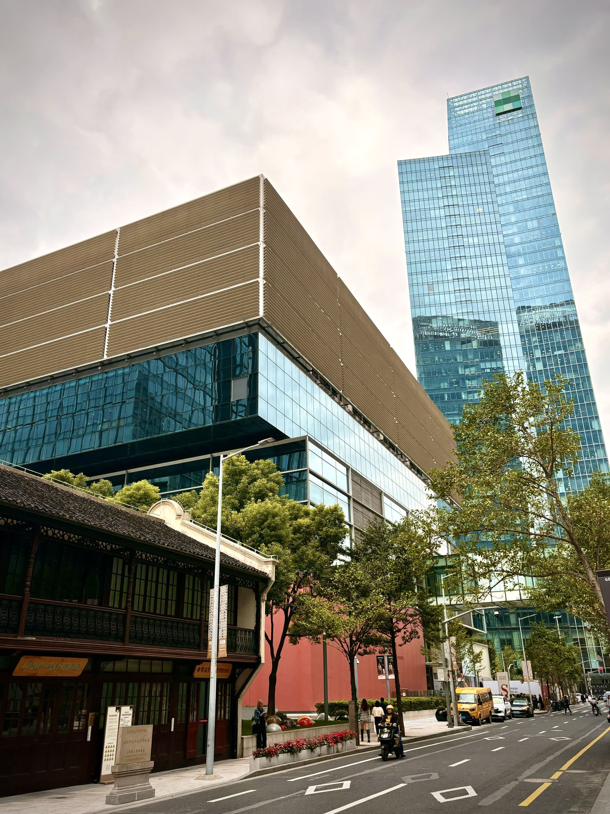 Modern architecture woven into central Shanghai