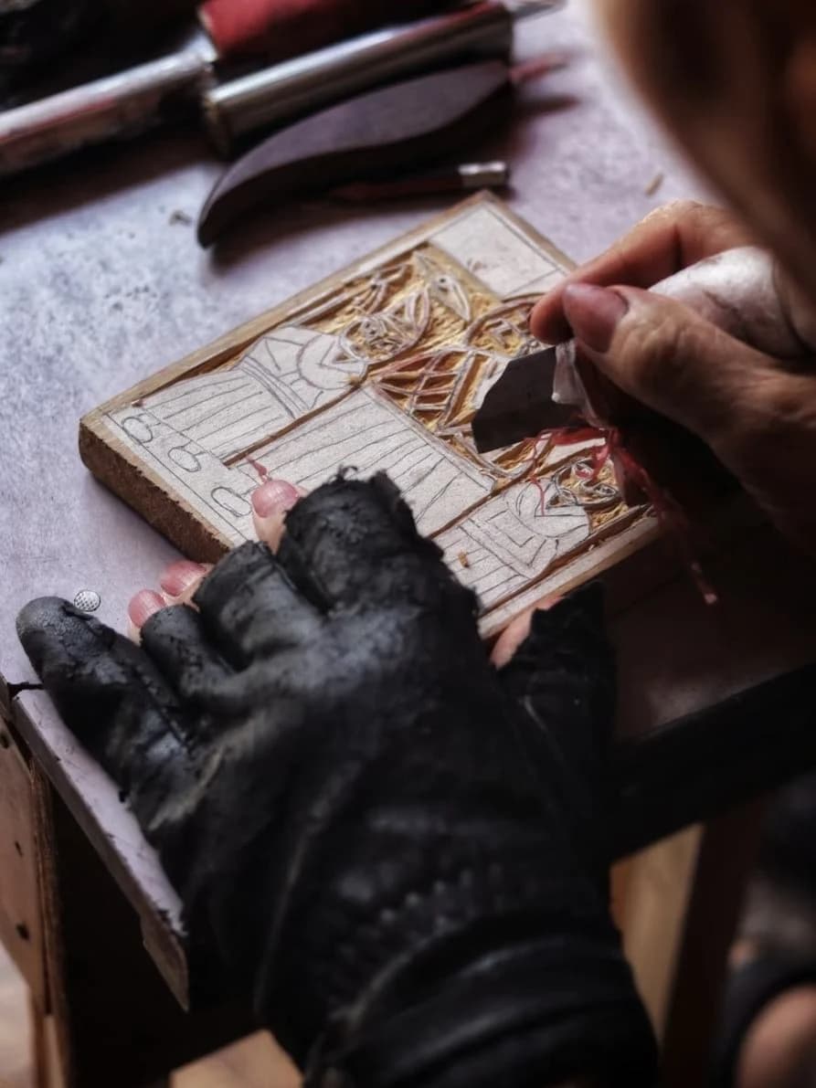 Traditional woodblock printing